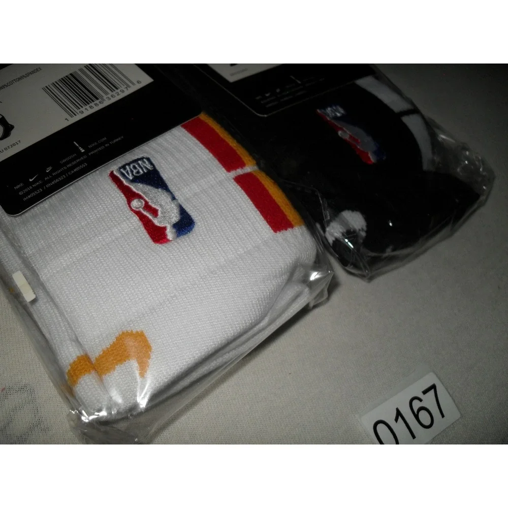 Nike NBA Elite Crew Socks ATL Hawks GS Basketball Official On-Court Large 2 Pair